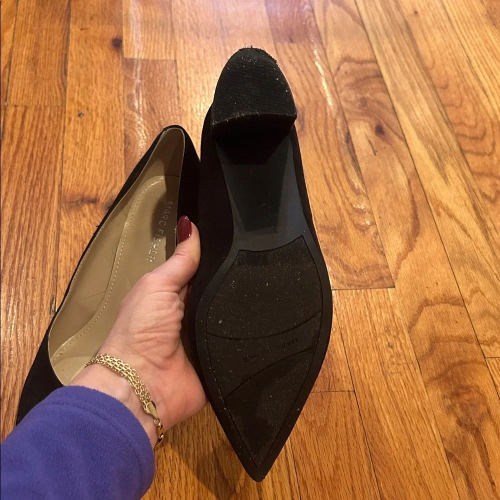Marc Fisher Black Pointed Toe Heels - Picture 7 of 8